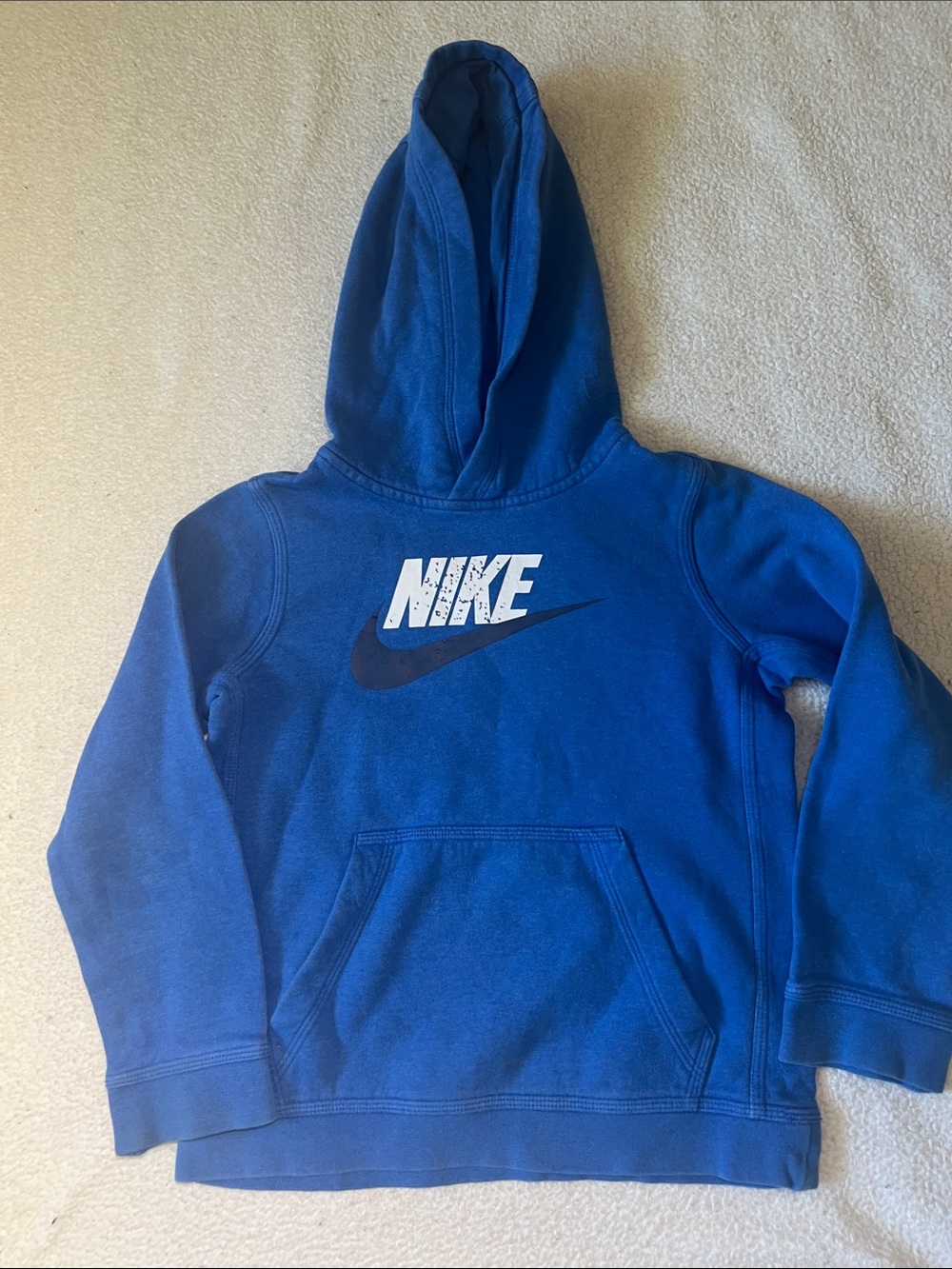 Small Nike Kids' Blue Logo Hoodie